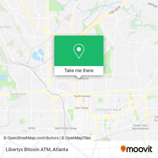 Mapa de Libertyx Bitcoin ATM