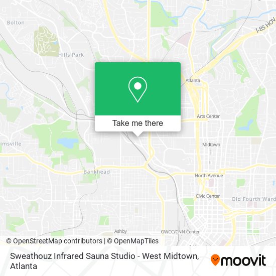Mapa de Sweathouz Infrared Sauna Studio - West Midtown