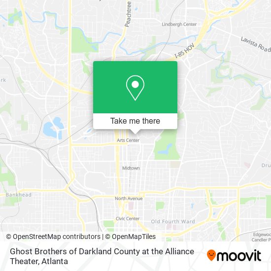 Ghost Brothers of Darkland County at the Alliance Theater map