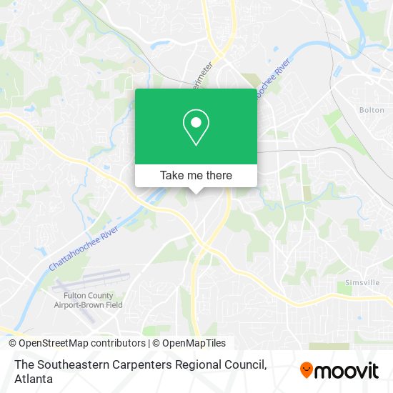 The Southeastern Carpenters Regional Council map