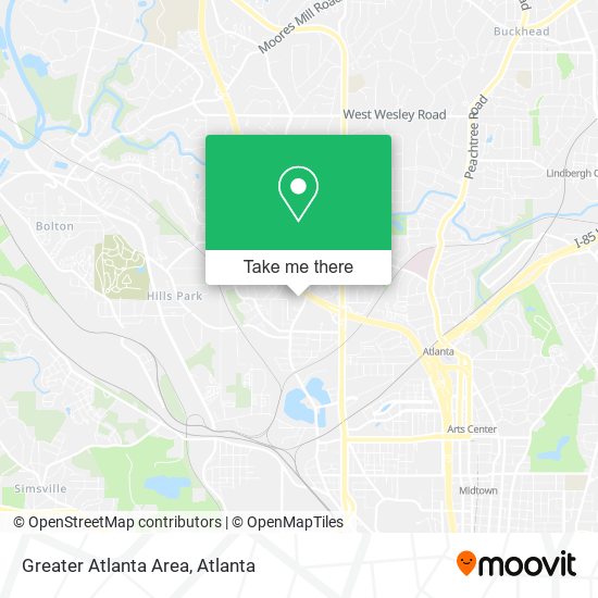 Greater Atlanta Area map