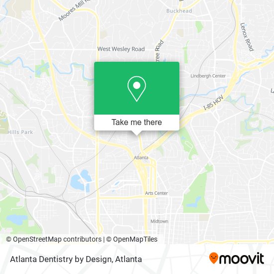 Atlanta Dentistry by Design map