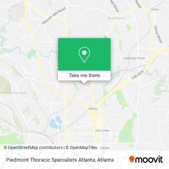 Piedmont Thoracic Specialists Atlanta map