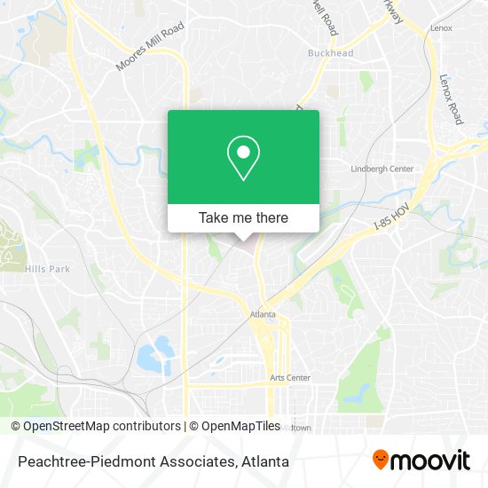 Peachtree-Piedmont Associates map