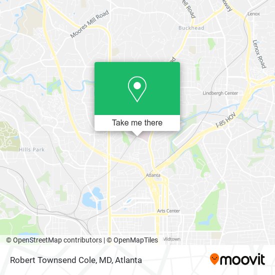 Robert Townsend Cole, MD map