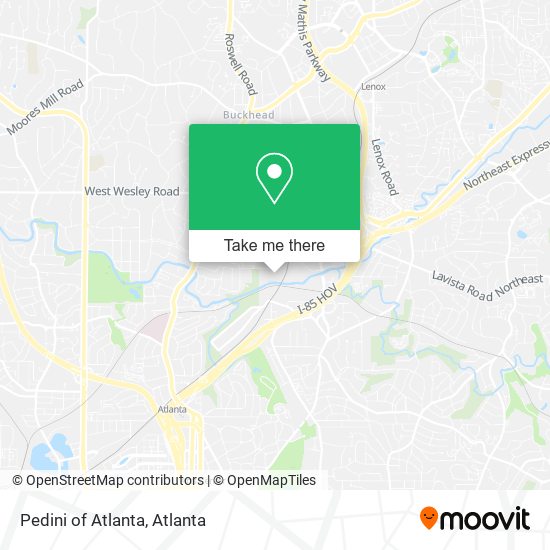 Pedini of Atlanta map