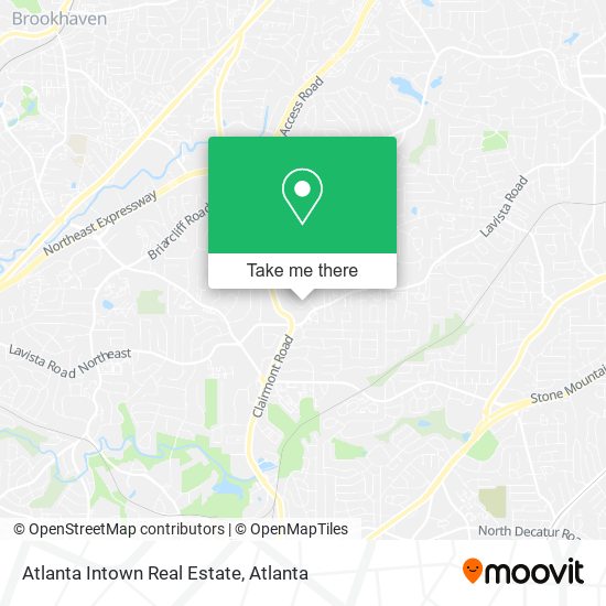 Mapa de Atlanta Intown Real Estate
