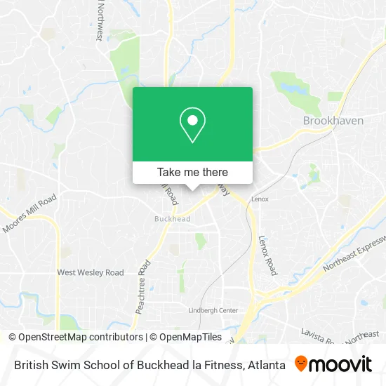 British Swim School of Buckhead la Fitness map