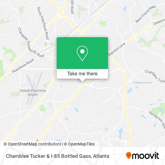 Chamblee Tucker & I-85 Bottled Gass map