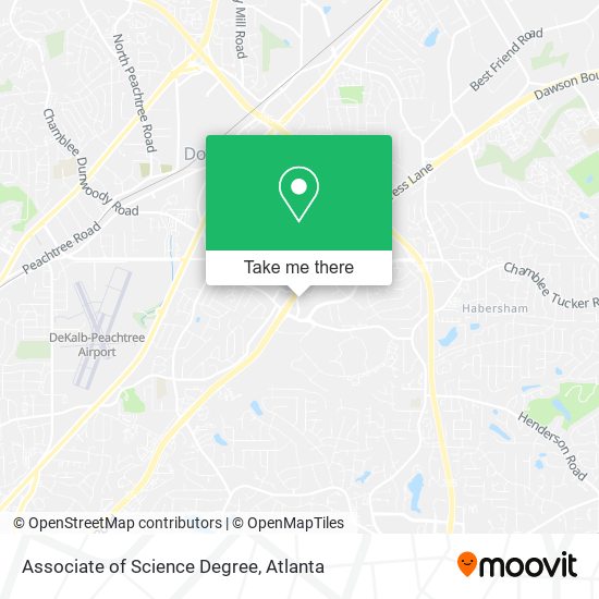 Mapa de Associate of Science Degree