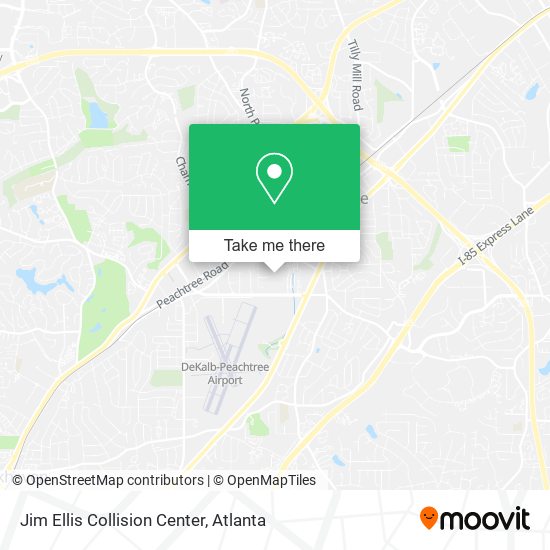 Jim Ellis Collision Center map