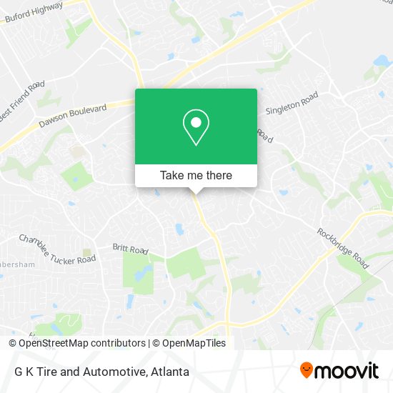 G K Tire and Automotive map