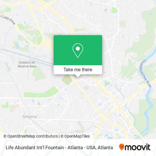 Life Abundant Int'l Fountain - Atlanta - USA map