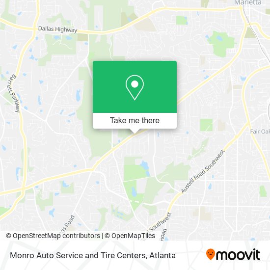 Mapa de Monro Auto Service and Tire Centers