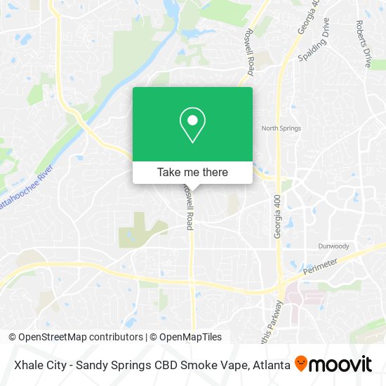 Xhale City - Sandy Springs CBD Smoke Vape map