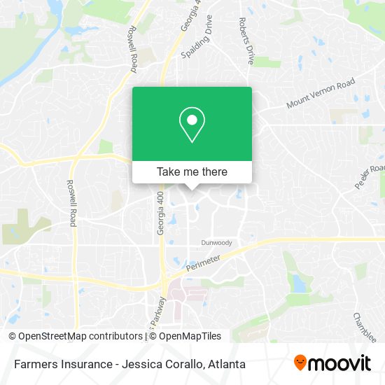 Farmers Insurance - Jessica Corallo map