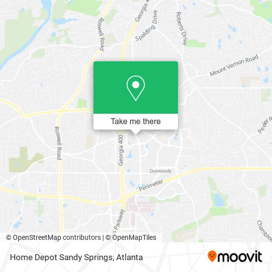 Home Depot Sandy Springs map