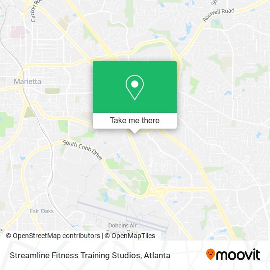 Mapa de Streamline Fitness Training Studios