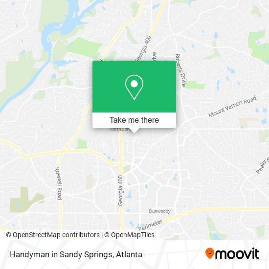 Handyman in Sandy Springs map