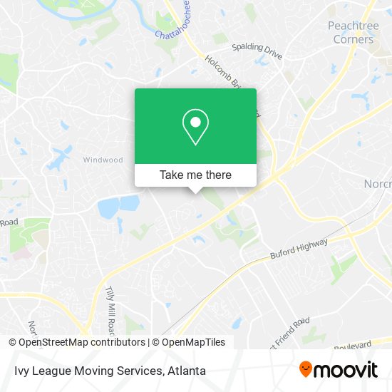 Ivy League Moving Services map