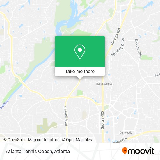 Atlanta Tennis Coach map