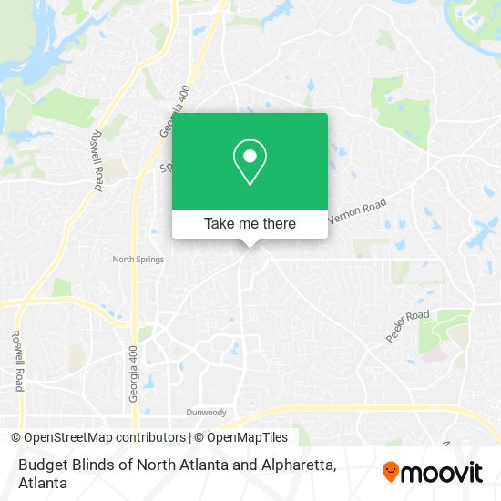 Budget Blinds of North Atlanta and Alpharetta map