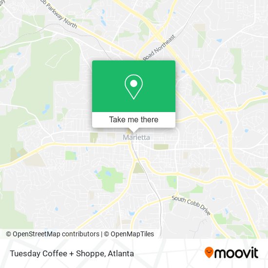 Mapa de Tuesday Coffee + Shoppe