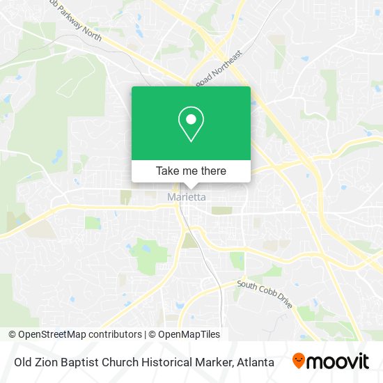 Mapa de Old Zion Baptist Church Historical Marker