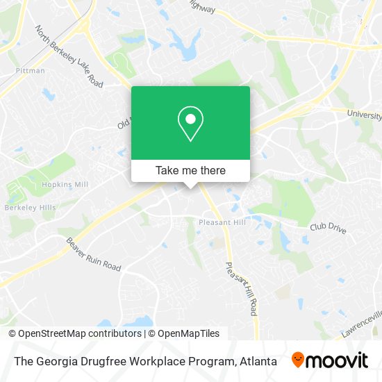 Mapa de The Georgia Drugfree Workplace Program