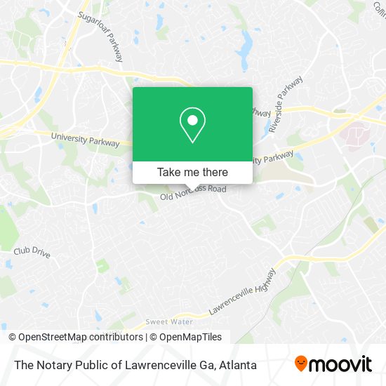 The Notary Public of Lawrenceville Ga map
