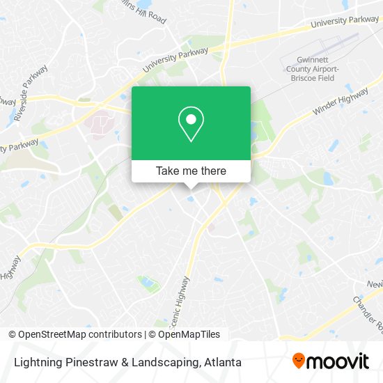 Lightning Pinestraw & Landscaping map