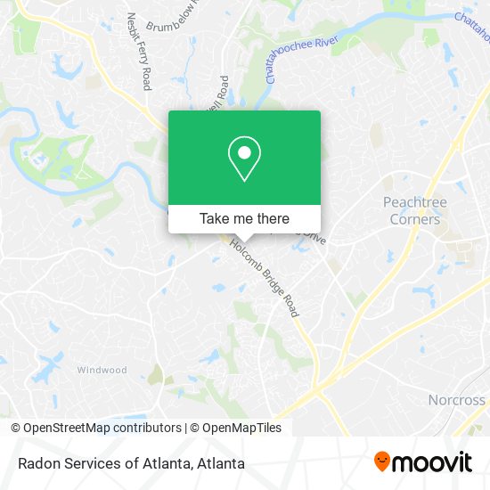Radon Services of Atlanta map