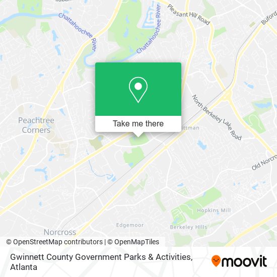 Gwinnett County Government Parks & Activities map