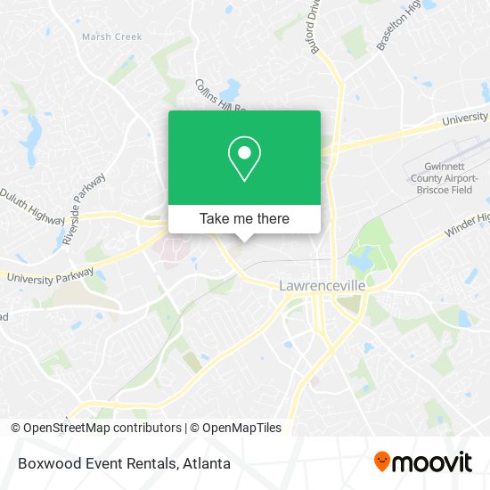 Mapa de Boxwood Event Rentals