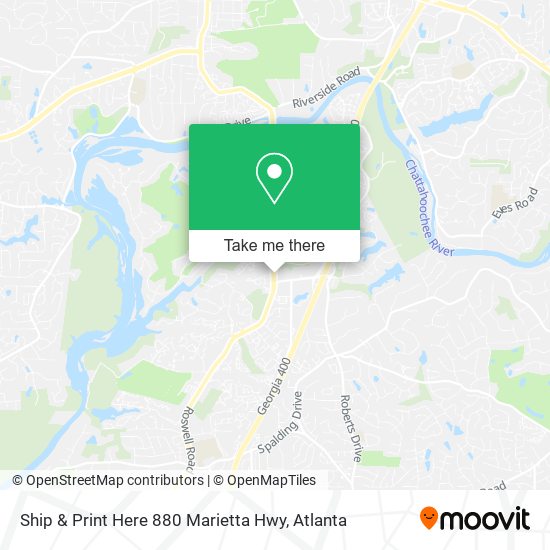 Mapa de Ship & Print Here 880 Marietta Hwy