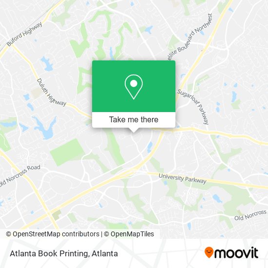 Atlanta Book Printing map