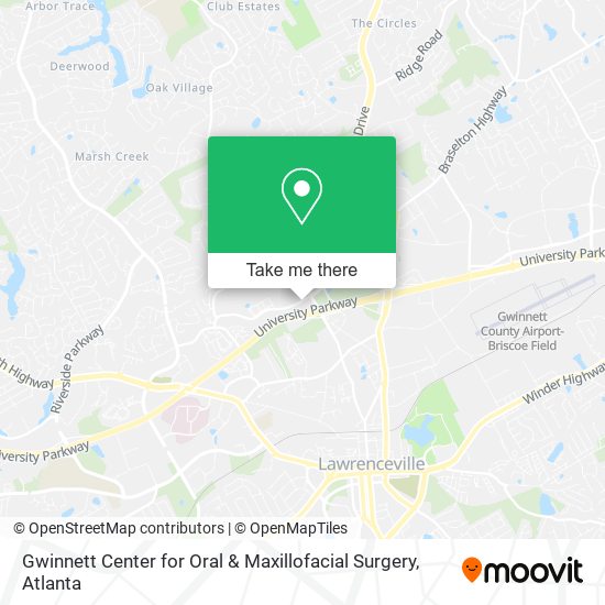 Mapa de Gwinnett Center for Oral & Maxillofacial Surgery