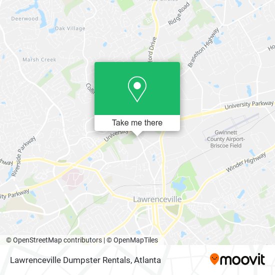 Mapa de Lawrenceville Dumpster Rentals