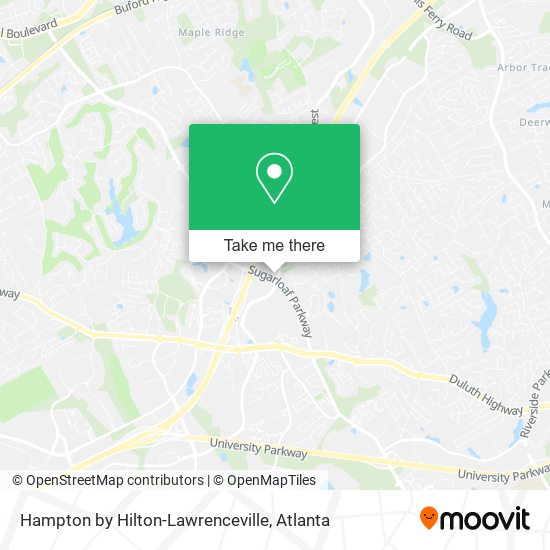 Hampton by Hilton-Lawrenceville map