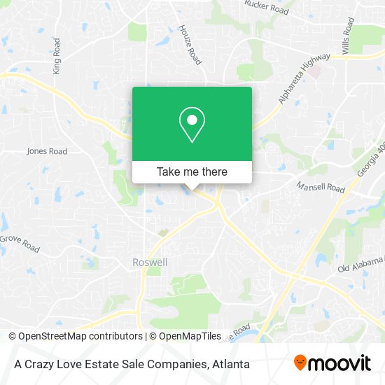 A Crazy Love Estate Sale Companies map