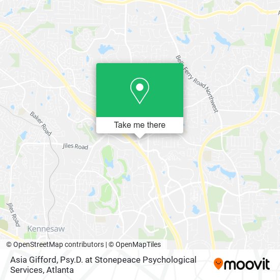 Mapa de Asia Gifford, Psy.D. at Stonepeace Psychological Services