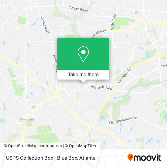 Mapa de USPS Collection Box - Blue Box