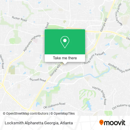 Locksmith Alpharetta Georgia map