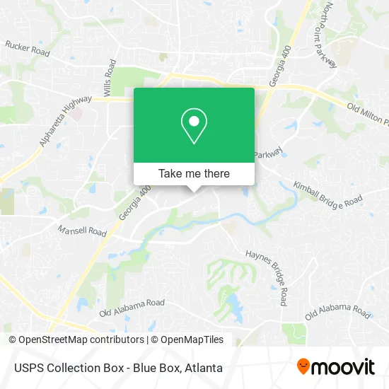 USPS Collection Box - Blue Box map