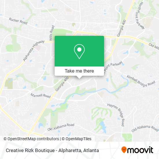 Mapa de Creative Rizk Boutique - Alpharetta