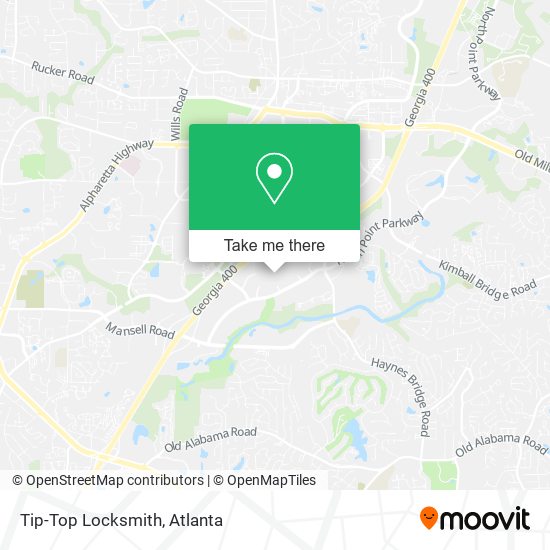 Tip-Top Locksmith map