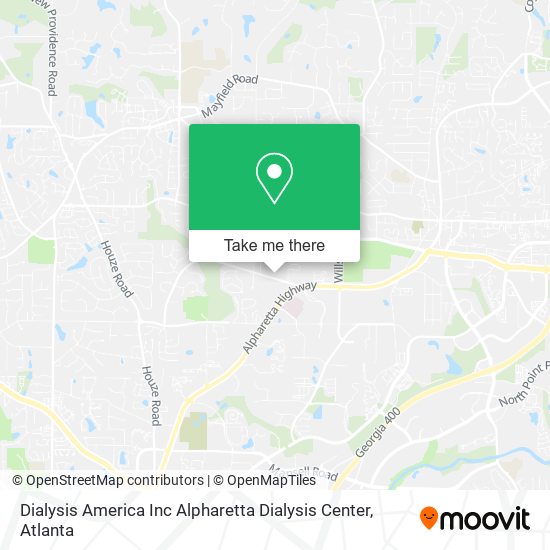 Mapa de Dialysis America Inc Alpharetta Dialysis Center