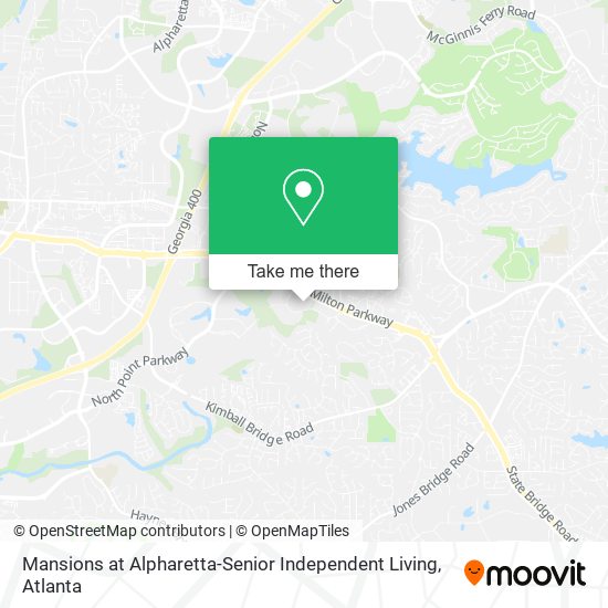 Mapa de Mansions at Alpharetta-Senior Independent Living