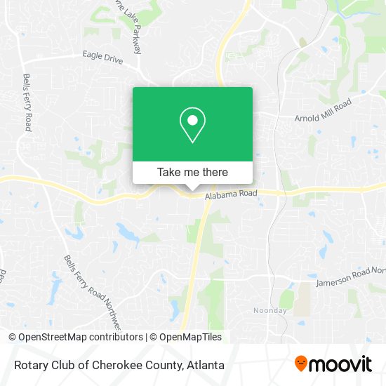 Rotary Club of Cherokee County map