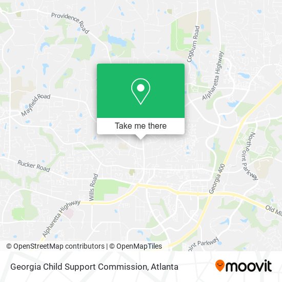 Mapa de Georgia Child Support Commission